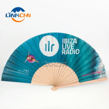 promotional spanish folding wood hand fan for gift